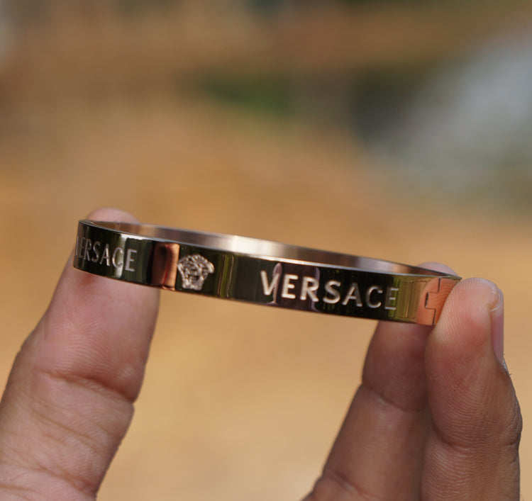 Crystal Medusa Greca Cuff Bracelet Gold | Versace US